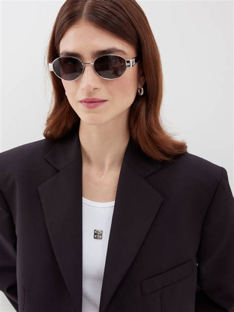 celine triomphe oval metal sunglasses|celine triomphe pilot sunglasses.